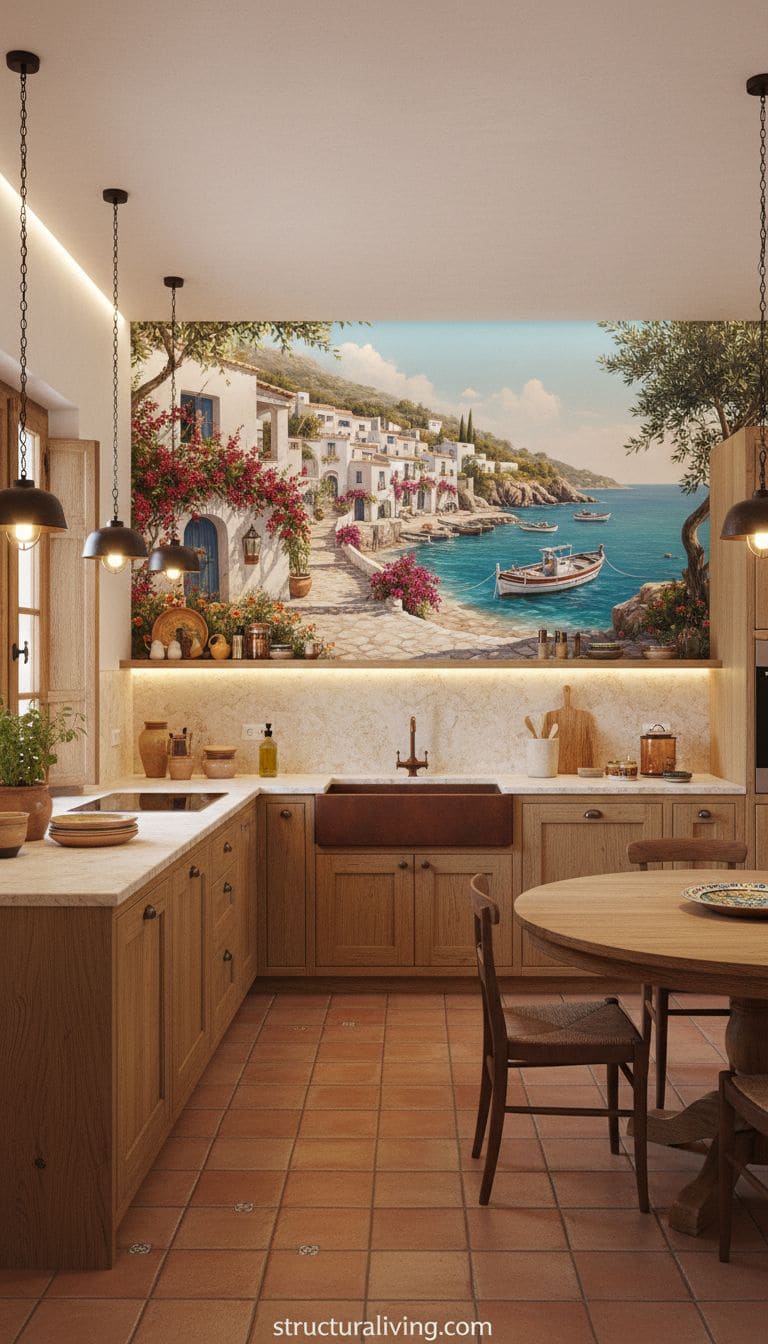 set of three mediterranean kitchen prints | framed... 25 Timeless Mediterranean Kitchen Decor Ideas for a Stunning Space ...