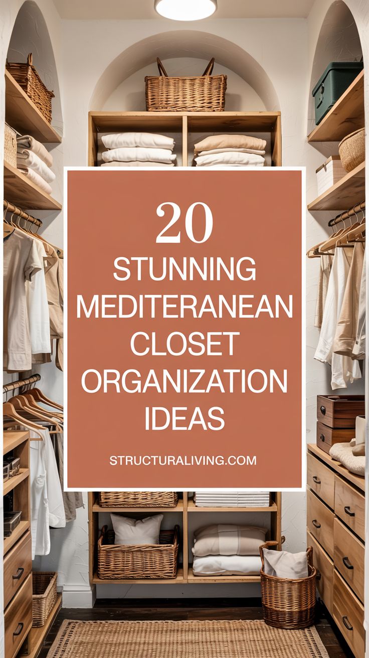 20 Stunning Mediterranean Closet Organization Ideas for a Stylish Space ...