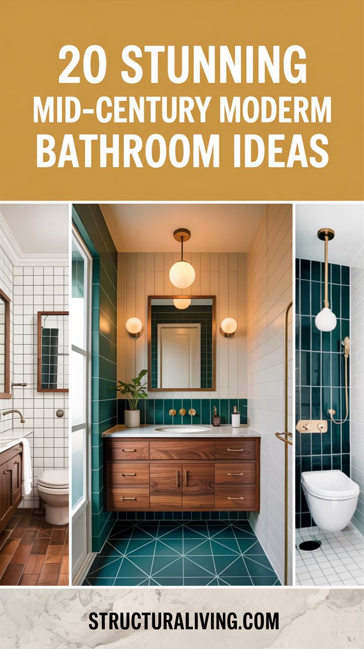 20 Stunning Mid Century Modern Bathroom Ideas You’ll Love - StructuraLiving