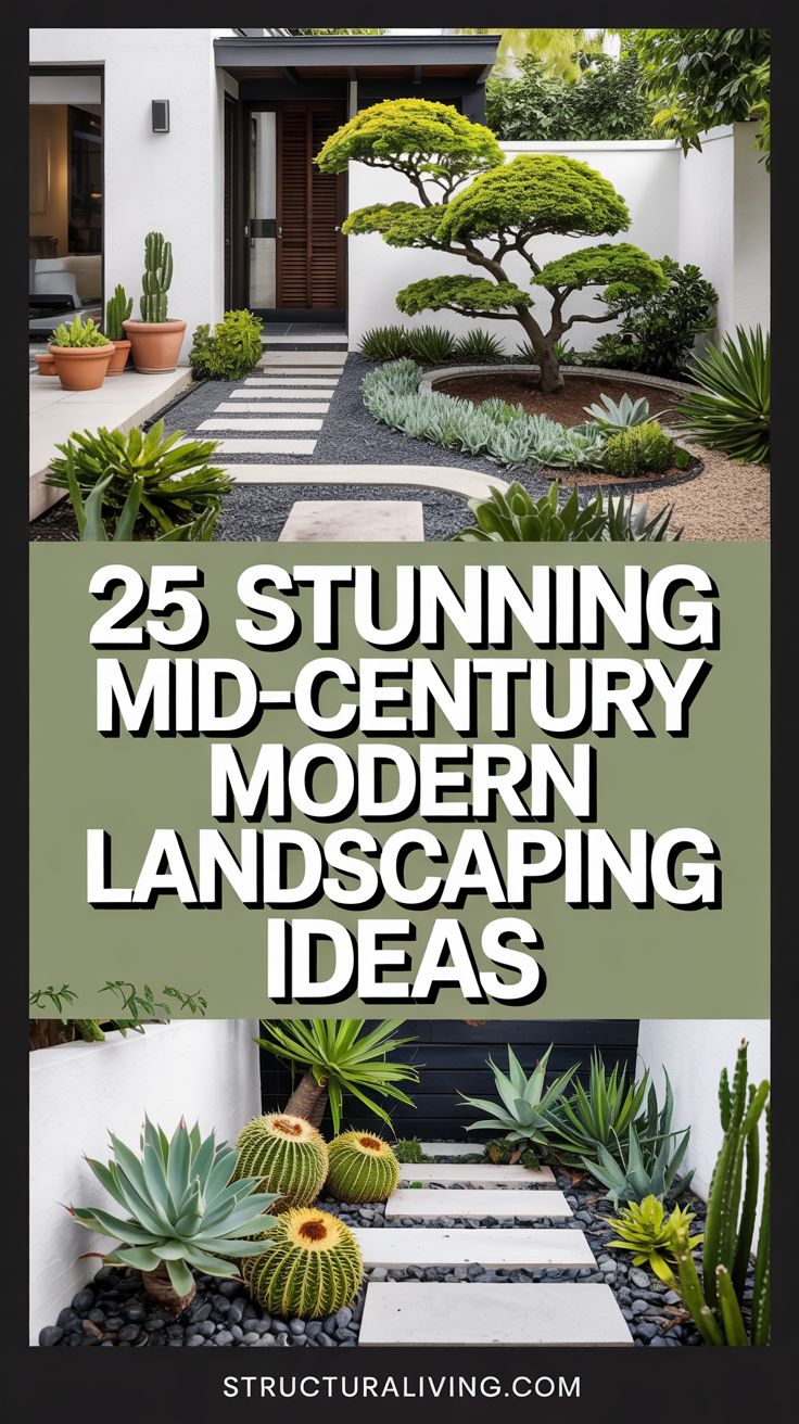 25 Stunning Midcentury Modern Landscaping Ideas to Transform Your ...
