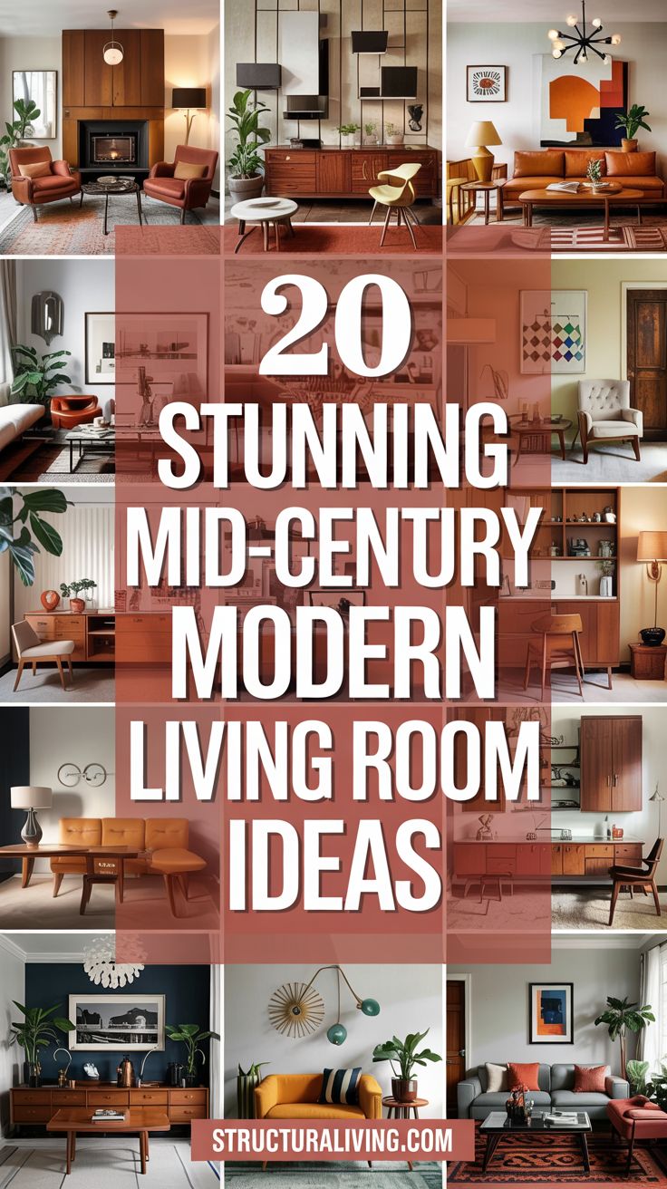 20 Stunning Mid-Century Modern Living Room Ideas to Inspire Your Space ...
