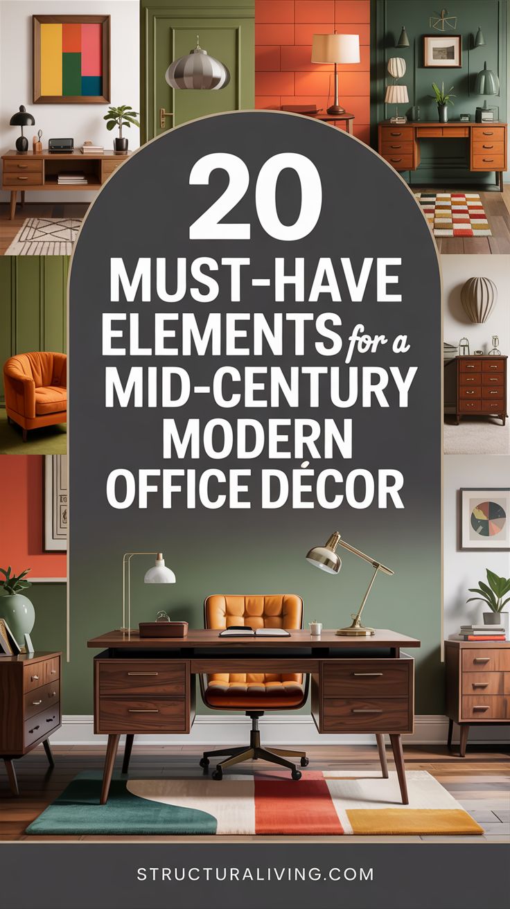 20 Must-Have Elements for a Mid-Century Modern Office Décor ...