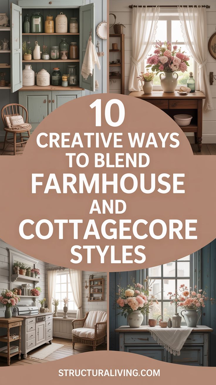 Cottagecore Homogeneity 10 Creative Ways to Blend Farmhouse and Cottagecore Styles ...