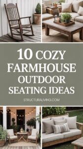 Image showcasing 10 Cozy Farmhouse Outdoor Seating Ideas for Ultimate Comfort ...