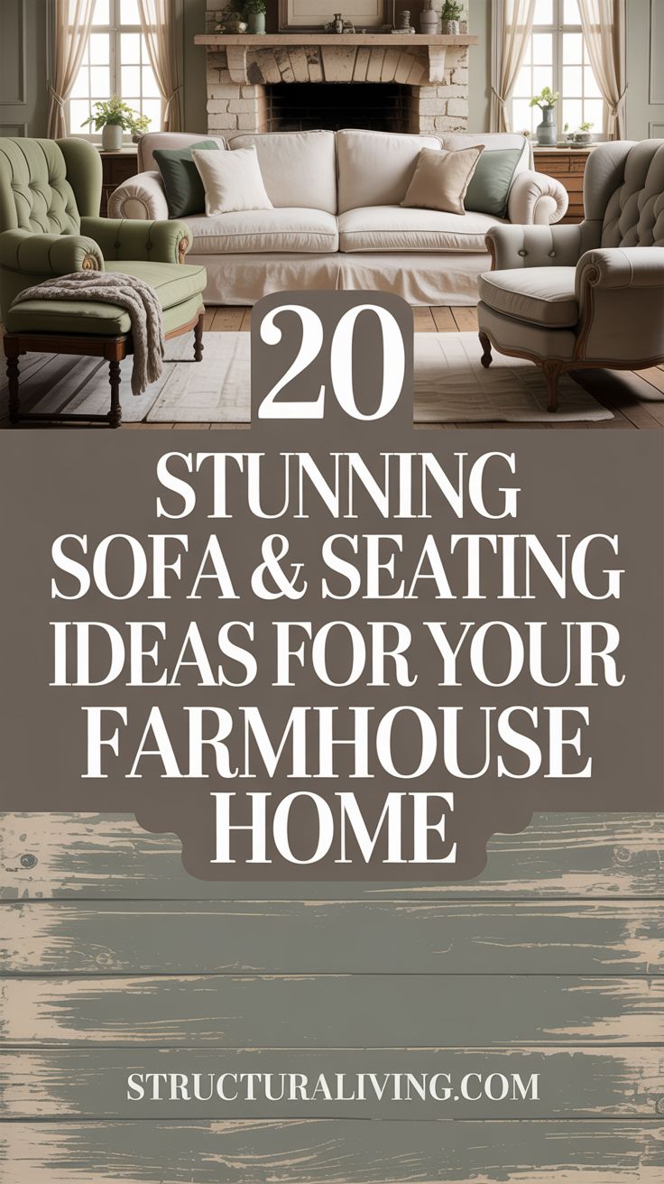 20 Stunning Sofa & Seating Ideas for Your Farmhouse Home - StructuraLiving