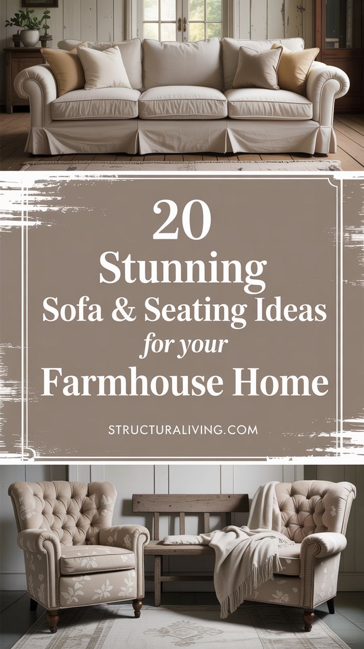 20 Stunning Sofa & Seating Ideas for Your Farmhouse Home - StructuraLiving