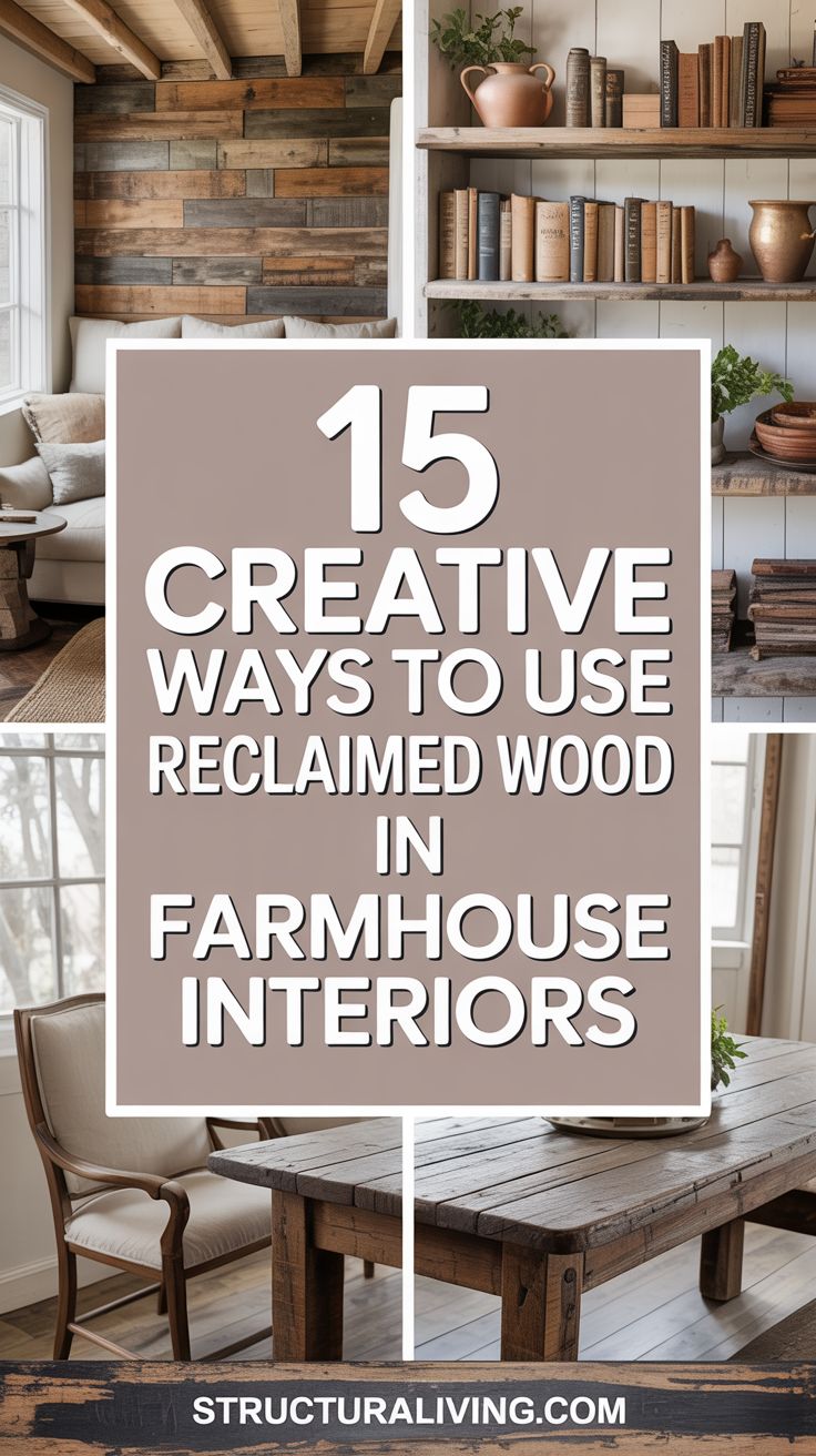 15 Creative Ways to Use Reclaimed Wood in Farmhouse Interiors ...