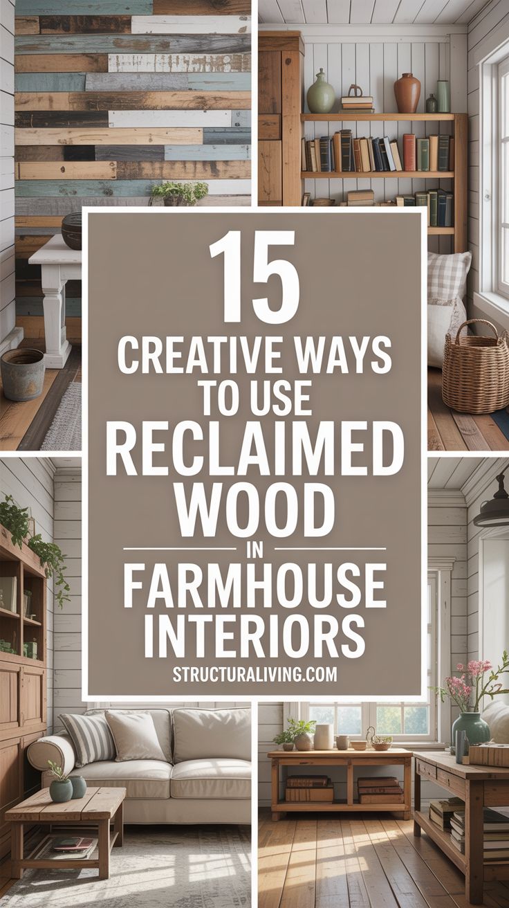 15 Creative Ways to Use Reclaimed Wood in Farmhouse Interiors ...