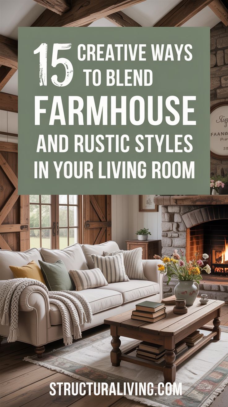 15 Creative Ways to Blend Farmhouse and Rustic Styles in Your Living ...