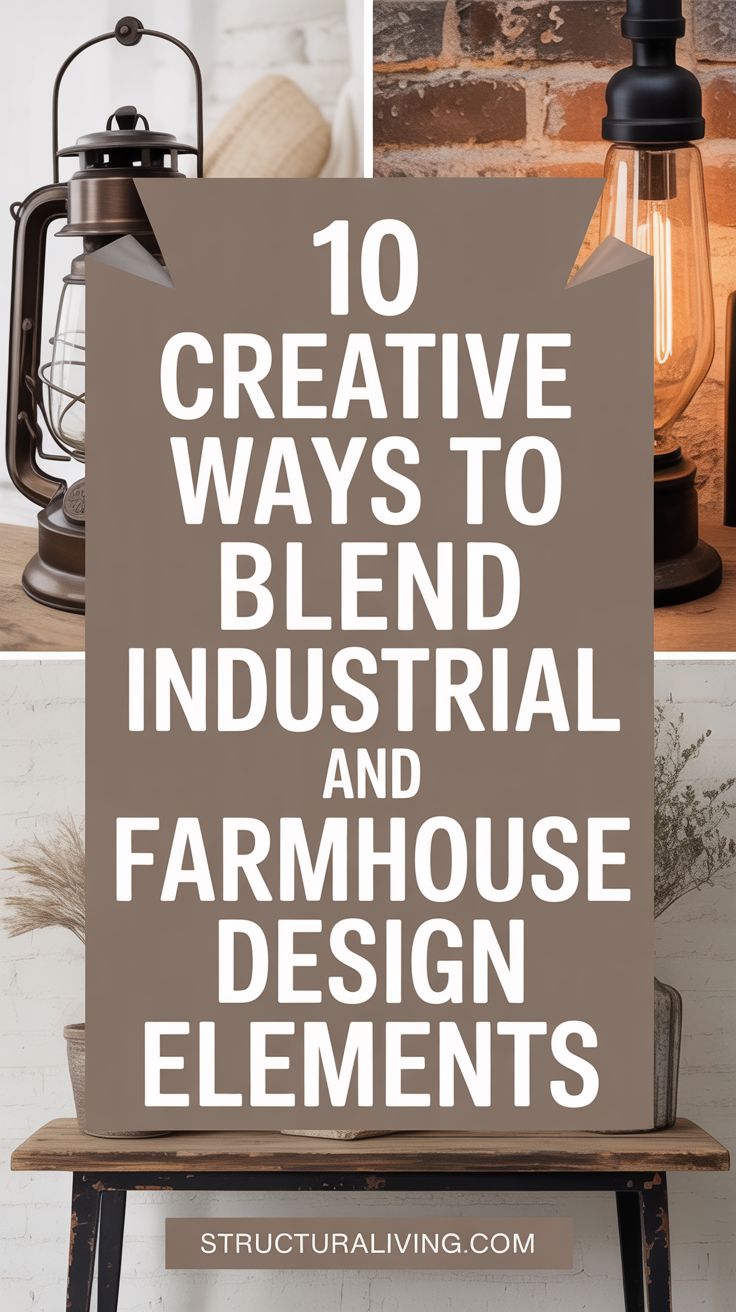Curated visual reference: Picture Idea: 10 Creative Ways To Blend Industrial And Farmhouse Design Elements