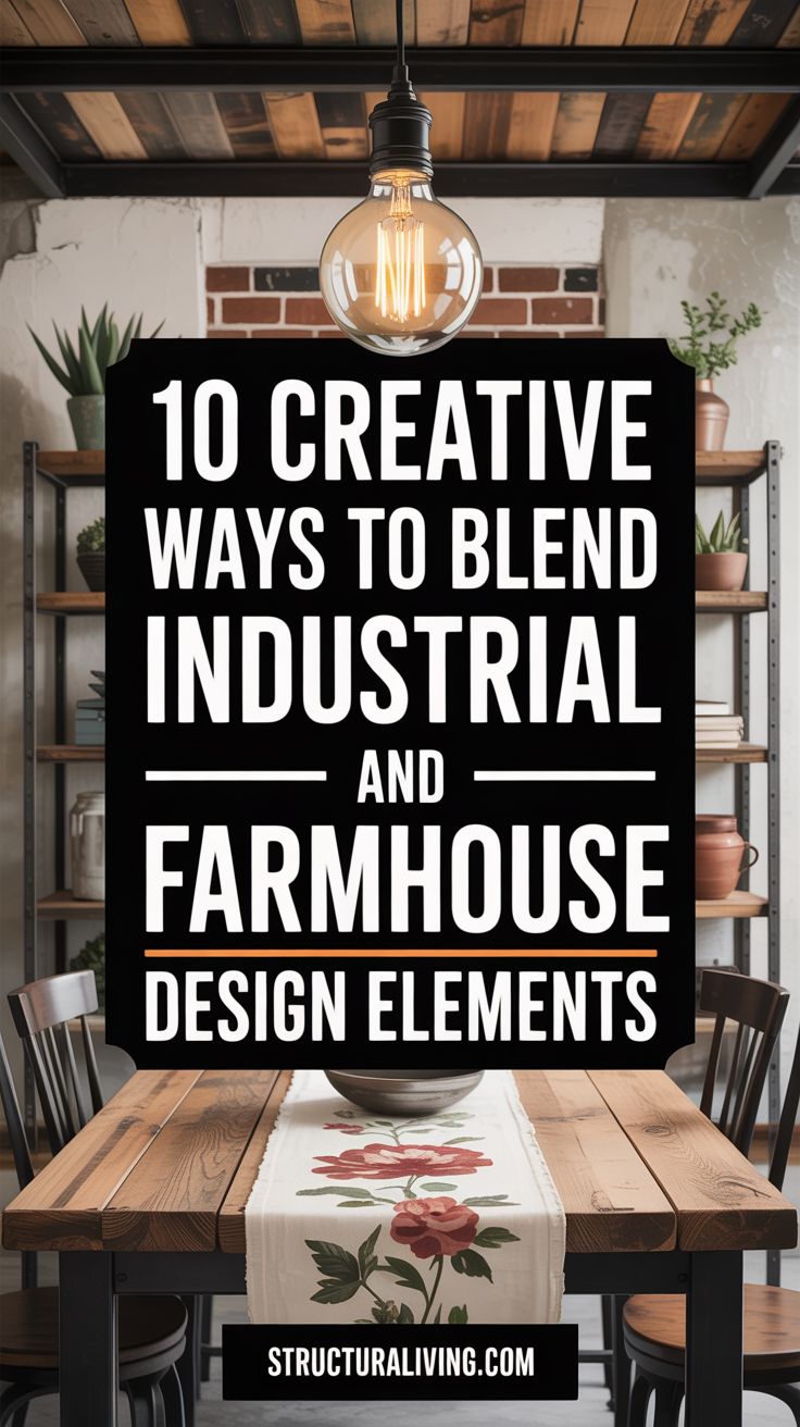 Visual Reference: 10 Creative Ways To Blend Industrial And Farmhouse Design Elements